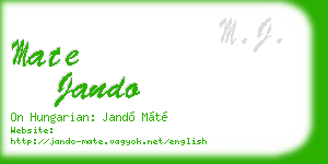 mate jando business card
